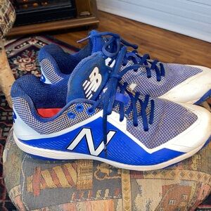 New Balance Blue and White baseball cleats